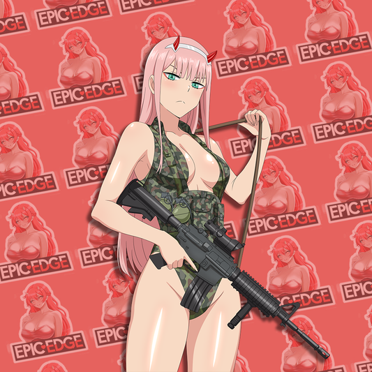 Zero Two Military Kiss-Cut Sticker