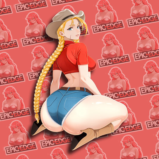 Cammy White Cowgirl Kiss-Cut Sticker