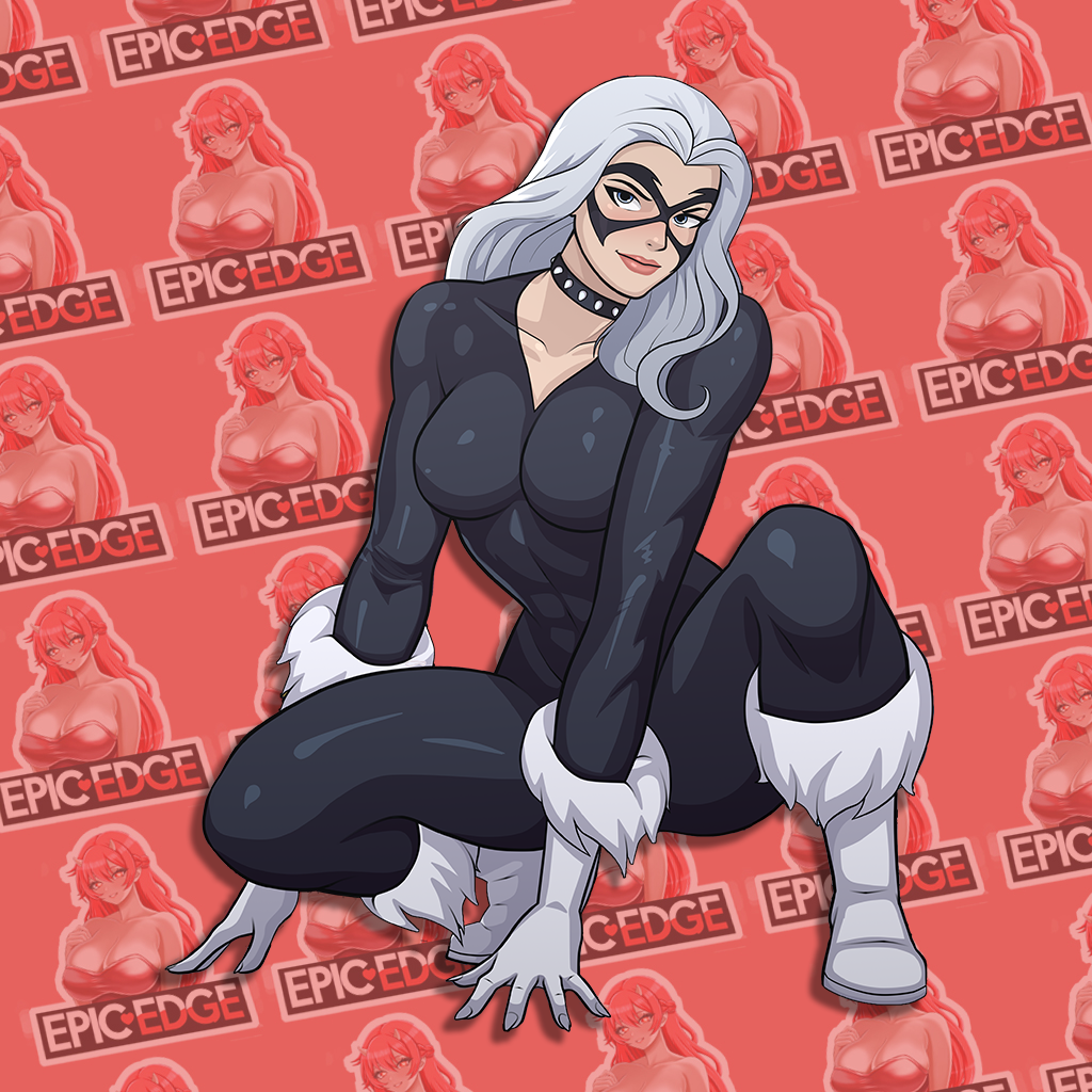 Black Cat Kiss-Cut Sticker