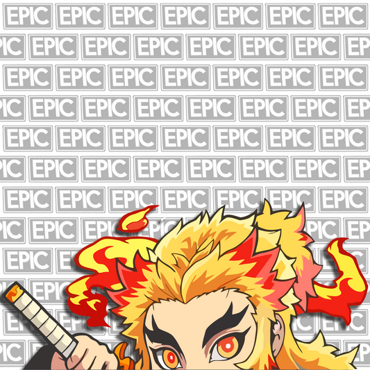 Rengoku Peeker Kiss-Cut Sticker