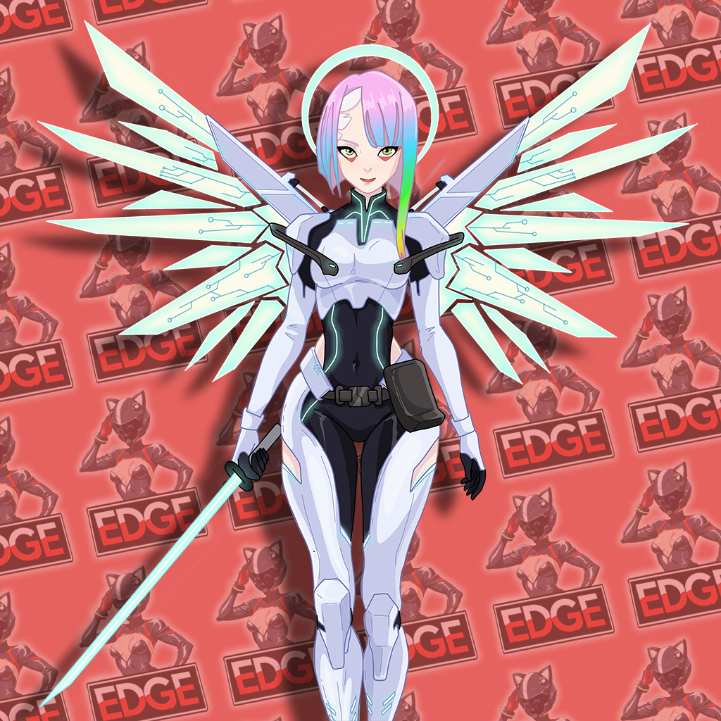 Lucy Cyber Angel Kiss-Cut Sticker(Pre-Order)