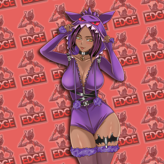 Yoruichi x Gengar Kiss-Cut Sticker